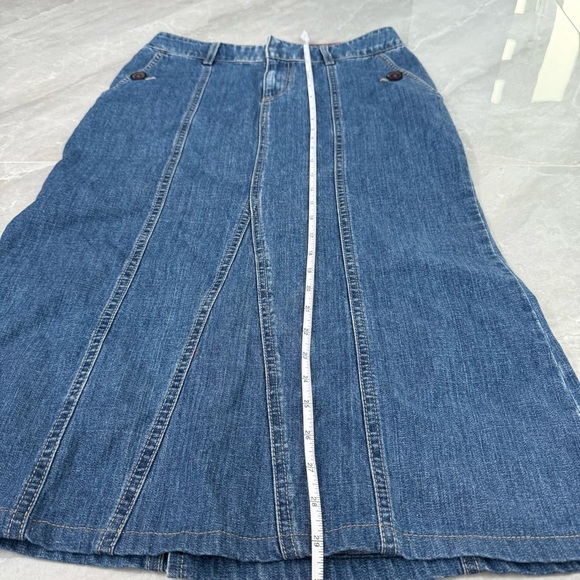 Women’s Vintage Tommy Hilfiger Jeans 100% Cotton Denim Skirt Size 6 Buttons Y2K - Picture 16 of 16